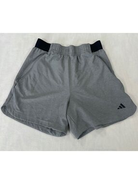 Adidas Gray Athletic Shorts with Black Waistband, Size Small